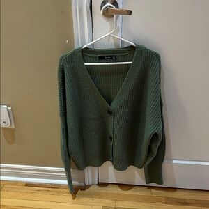 Vero Moda Olive Button-Up Cardigan